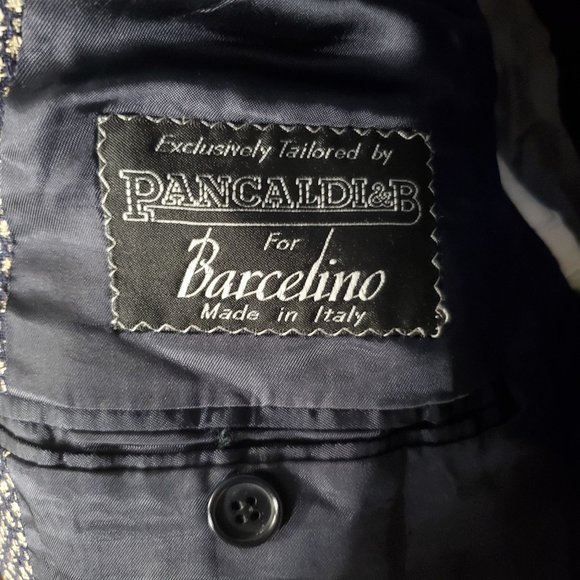Vintage Brown Barcelino Made in Italy Jacket Blazer Tailored by Pancaldi & B - Picture 4 of 6